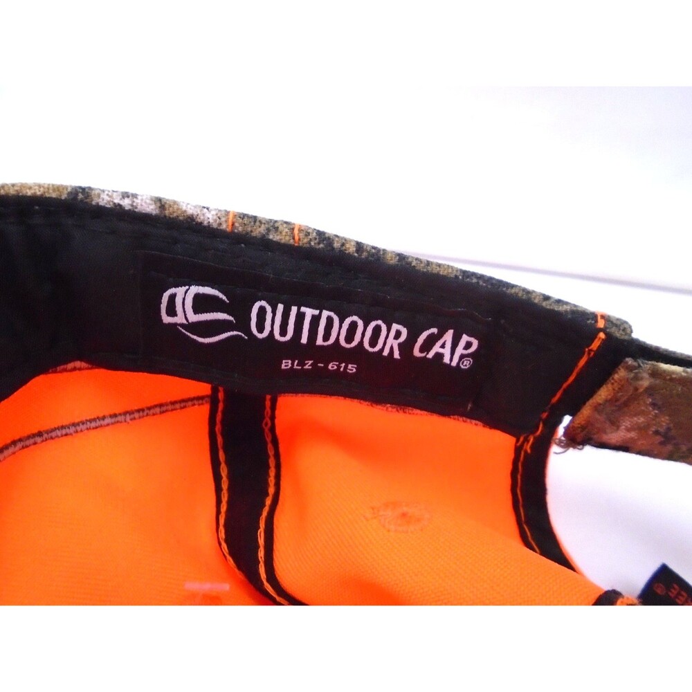 Reeltree Edge MEEMOS Blaze Orange Hunting Hat Cap Camo Trim Embroidered NWT - Picture 10 of 11